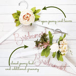 Load image into Gallery viewer, Bridal Wedding Dress Hanger With Pink Peony
