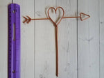 Load image into Gallery viewer, Arrow and Heart Rustic Wire Cake Topper
