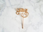 Load image into Gallery viewer, Enjoy Yay Tasty Wire Cupcake Toppers - Set of 3

