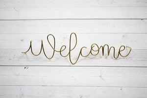 Welcome Wire Words for Wreath
