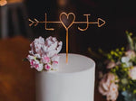 Load image into Gallery viewer, Arrow &amp; Initials Cake Topper
