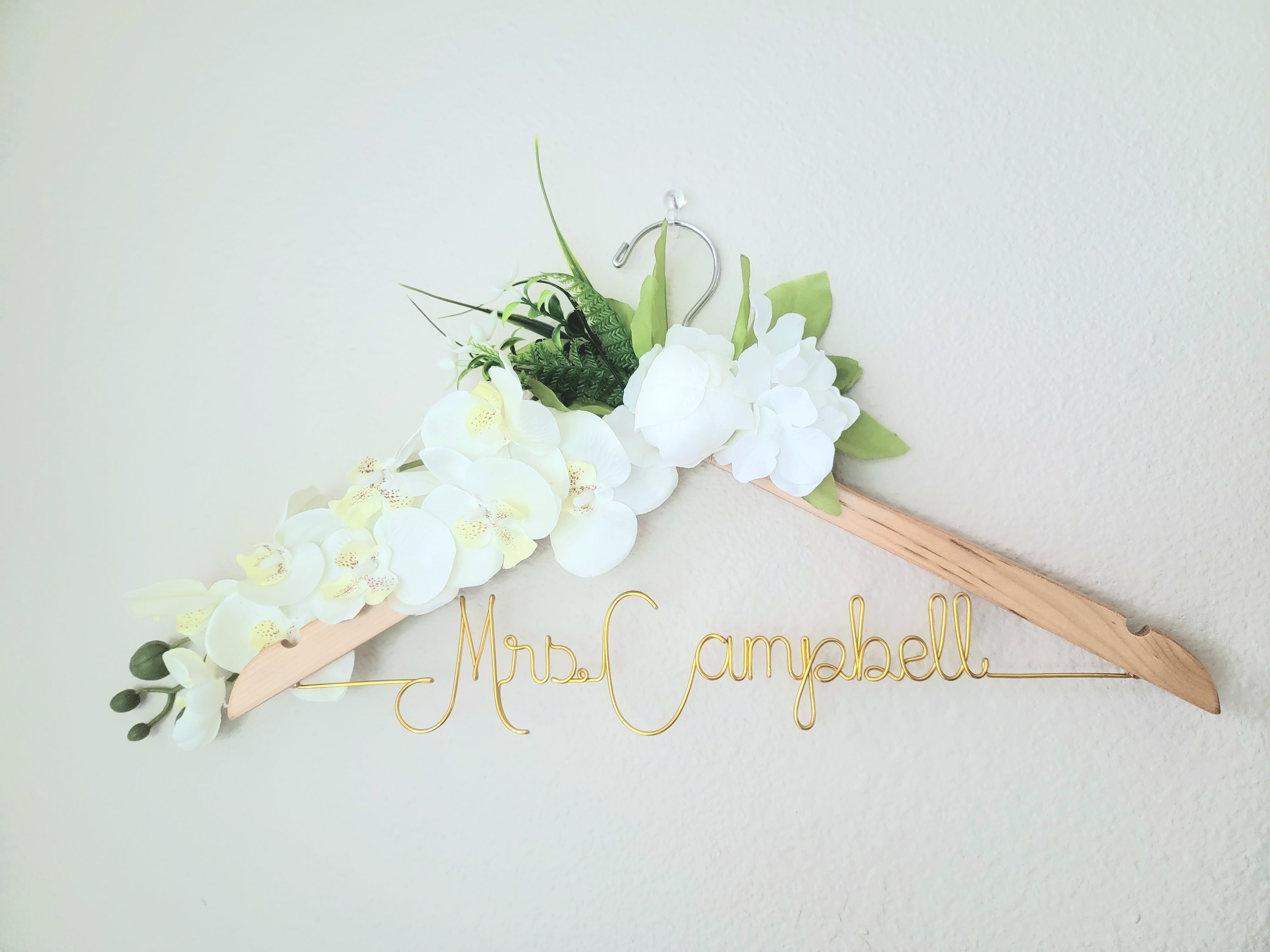 Bride Hanger With Peony Flower Orchid