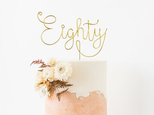 Eighty Wire Number Birthday Cake Topper