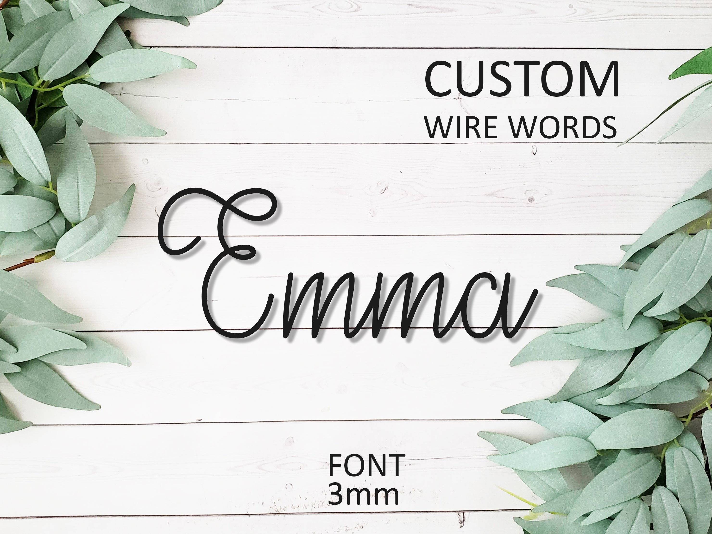 Custom Name Wire Words Nursery Room