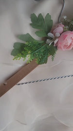 Load and play video in Gallery viewer, Wedding Veil Hanger Bridal Shower Gift Boho Floral Vintage
