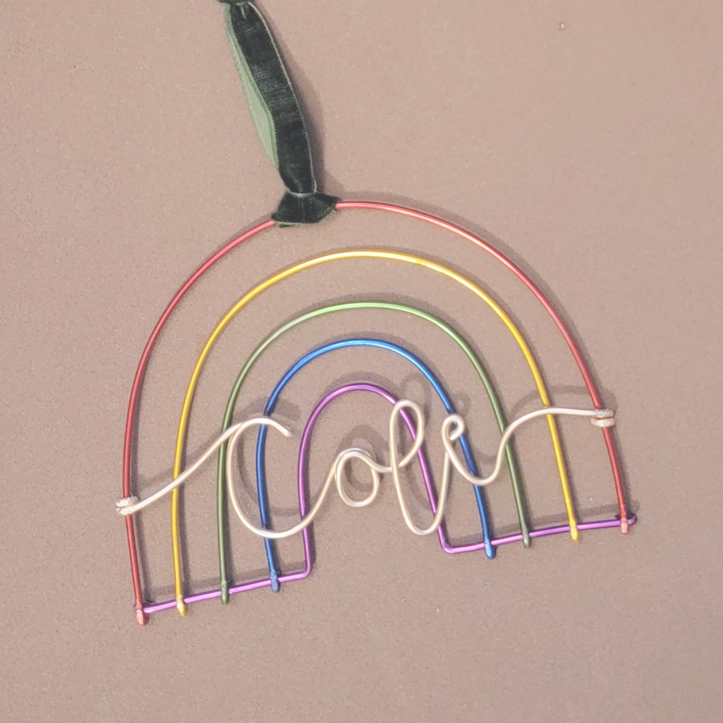 Rainbow Name Wire Ornament
