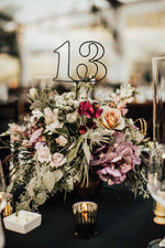 Load image into Gallery viewer, Retro Font Wire Table Numbers | Requires a quantity of 5 minimum
