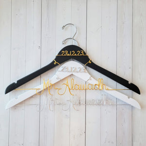 Bundle - Bridal Wedding Dress Hanger With Date