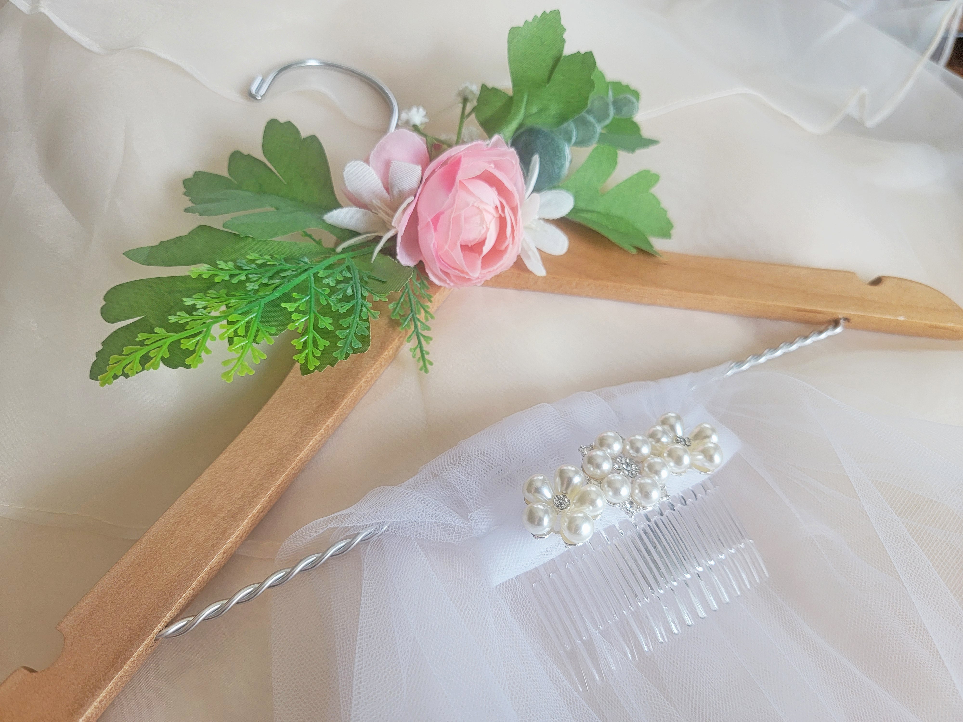 Wedding Veil Hanger Bridal Shower Gift Boho Floral Vintage