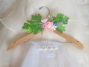 Wedding Veil Hanger Bridal Shower Gift Boho Floral Vintage