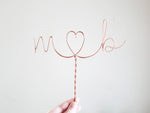Load image into Gallery viewer, Capital Cursive Initials Wire Cake Topper

