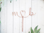 Load image into Gallery viewer, Capital Cursive Initials Wire Cake Topper
