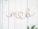 Load image into Gallery viewer, Cursive Initials Heart Sculpture
