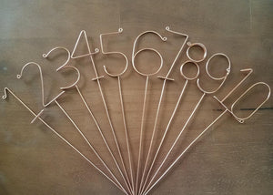 Wire Table Numbers | Requires a quantity of 5 minimum