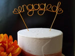 Load image into Gallery viewer, Engaged Rustic Wire Cake Topper
