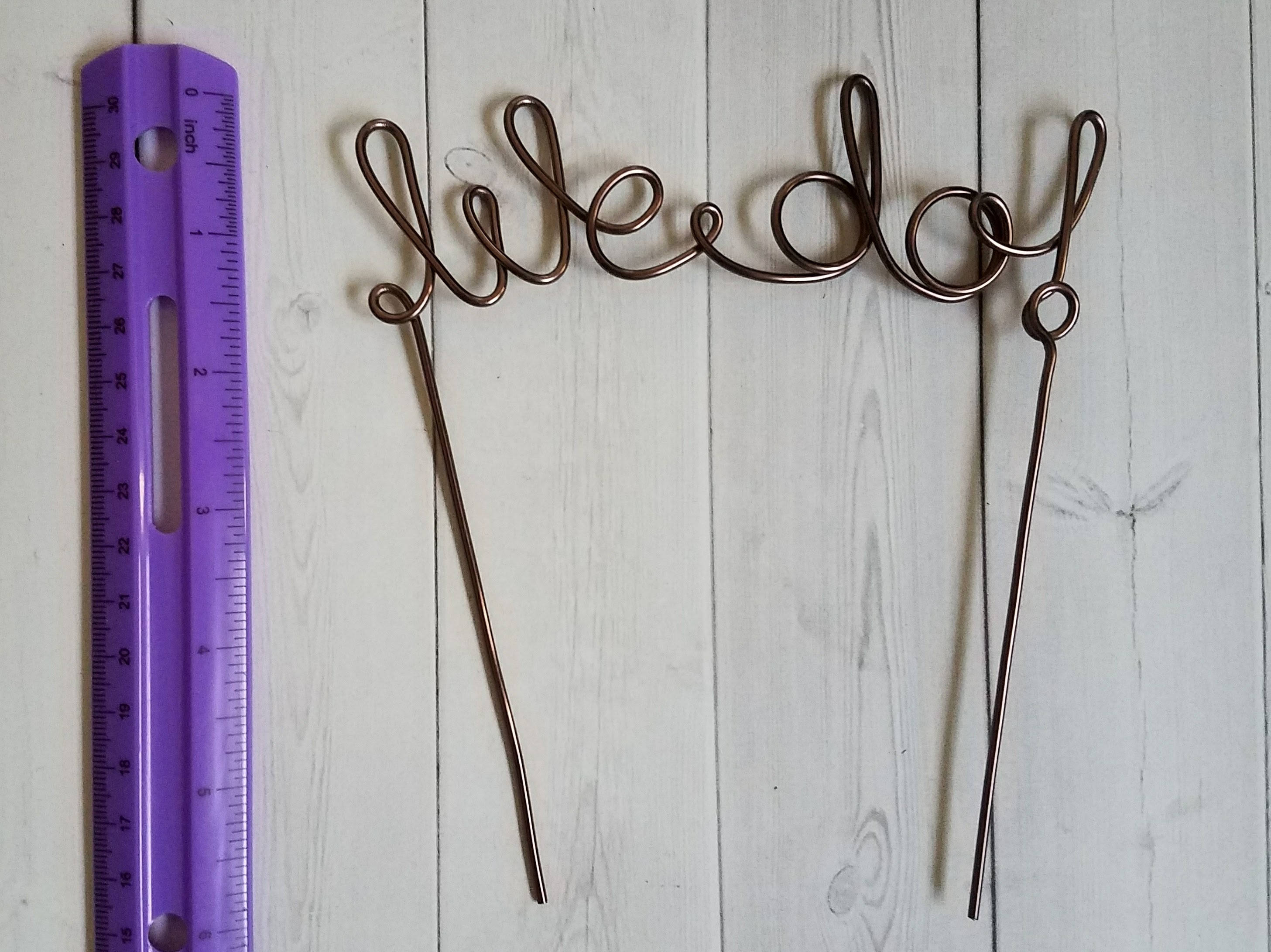 We Do Rustic Wire Cake Topper