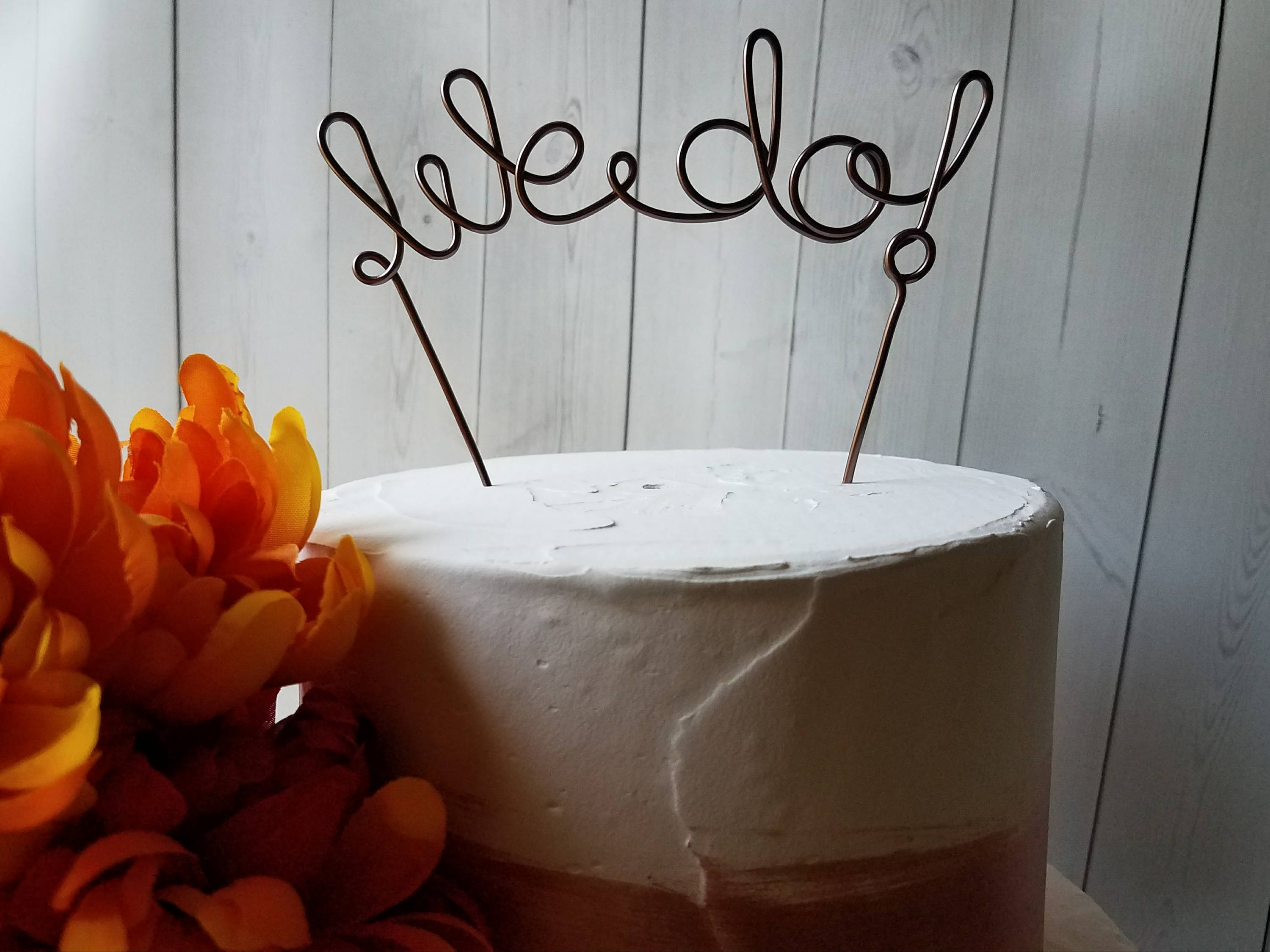 We Do Rustic Wire Cake Topper