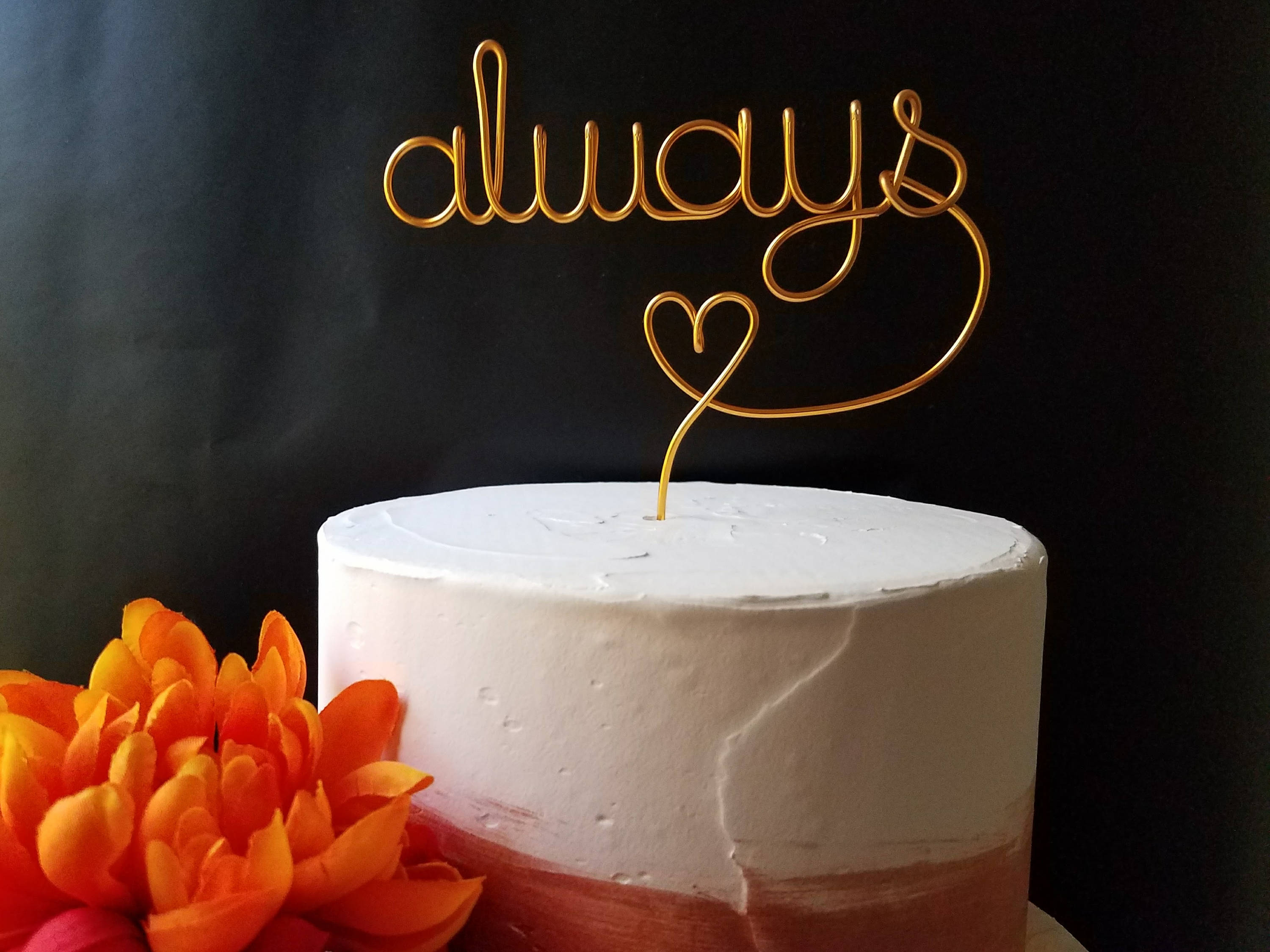 Always Rustic Wire Cake Topper