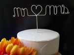 Load image into Gallery viewer, Mr Heart Mrs Rustic Wire Cake Topper
