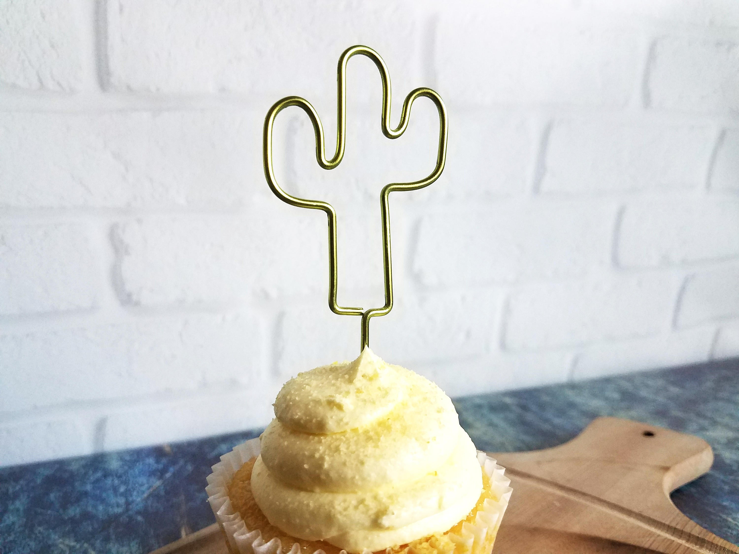 Cactus Wire Cupcake Toppers - Set of 5