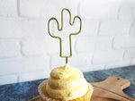 Load image into Gallery viewer, Cactus Wire Cupcake Toppers - Set of 5
