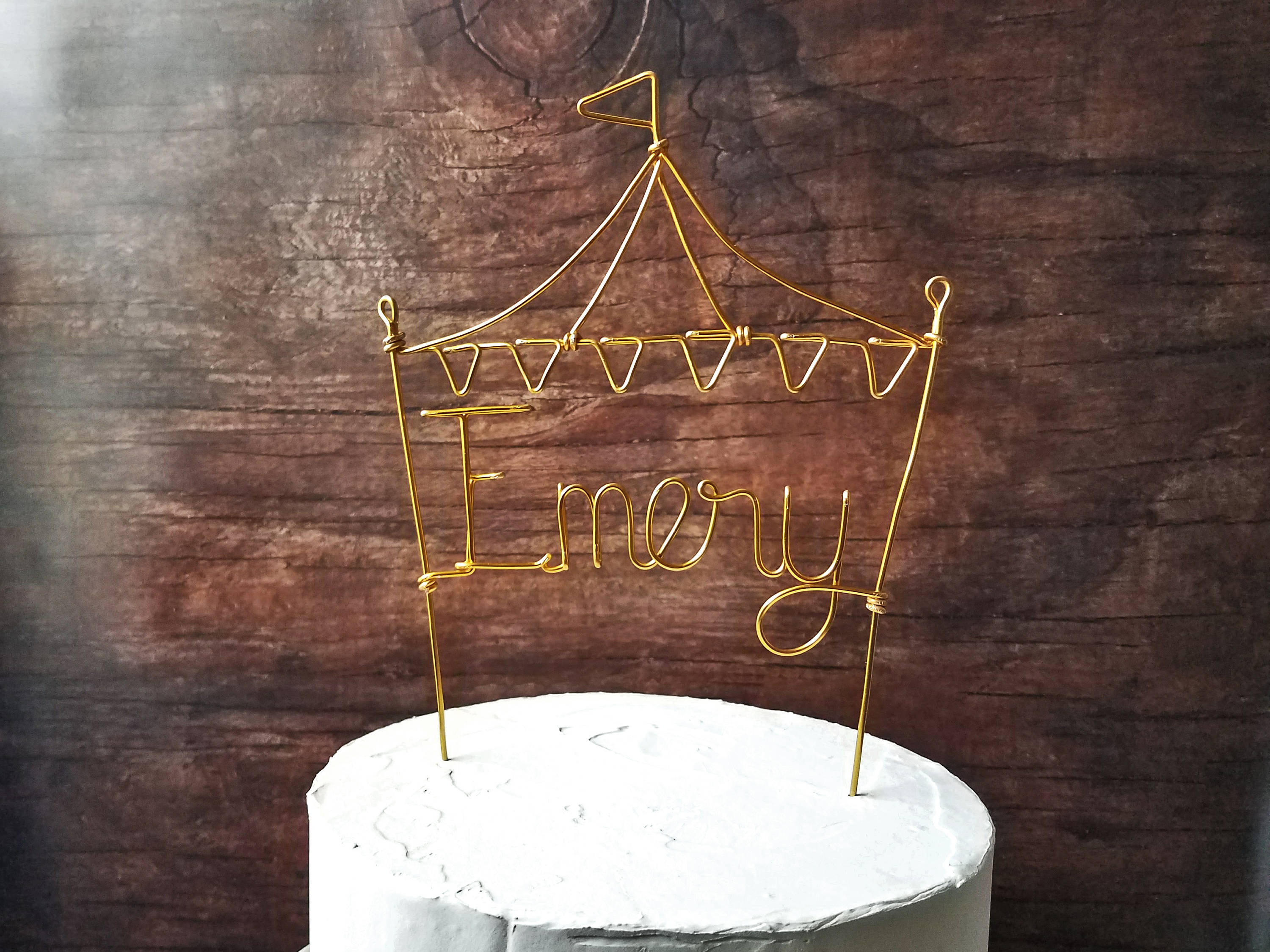 Circus Tent Wire Cake Topper
