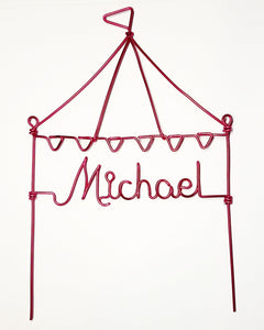 Circus Tent Wire Cake Topper