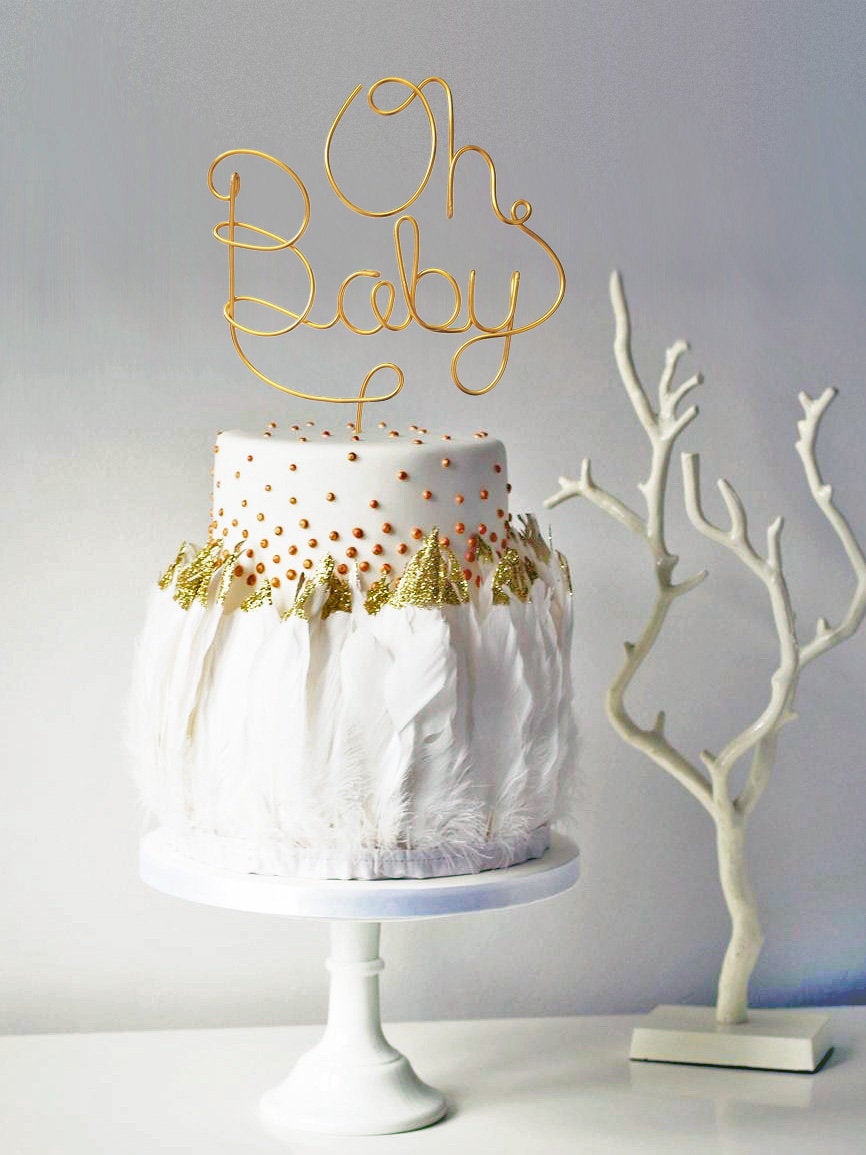 Oh Baby Wire Cake Topper