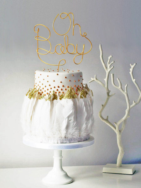 Cake Topper Lui O Lei Oro - Per Gender Reveal E Baby Shower - Foto 6