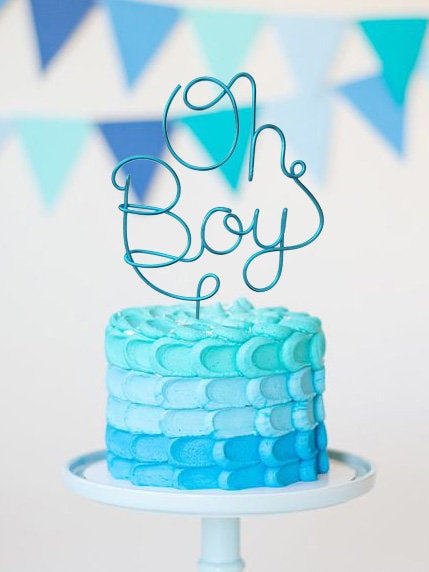 Oh Boy Wire Cake Topper