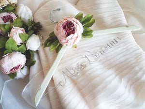 Bridal Wedding Dress Hanger With Flower