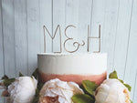 Load image into Gallery viewer, Monogram Initials Rustic Wire Cake Topper
