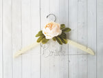 Load image into Gallery viewer, Bride Hanger With White Peony Flower
