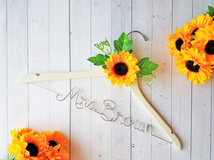 Wedding Hanger With Sunflower