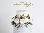 Load image into Gallery viewer, Arrow &amp; Initials Wire Cake Topper
