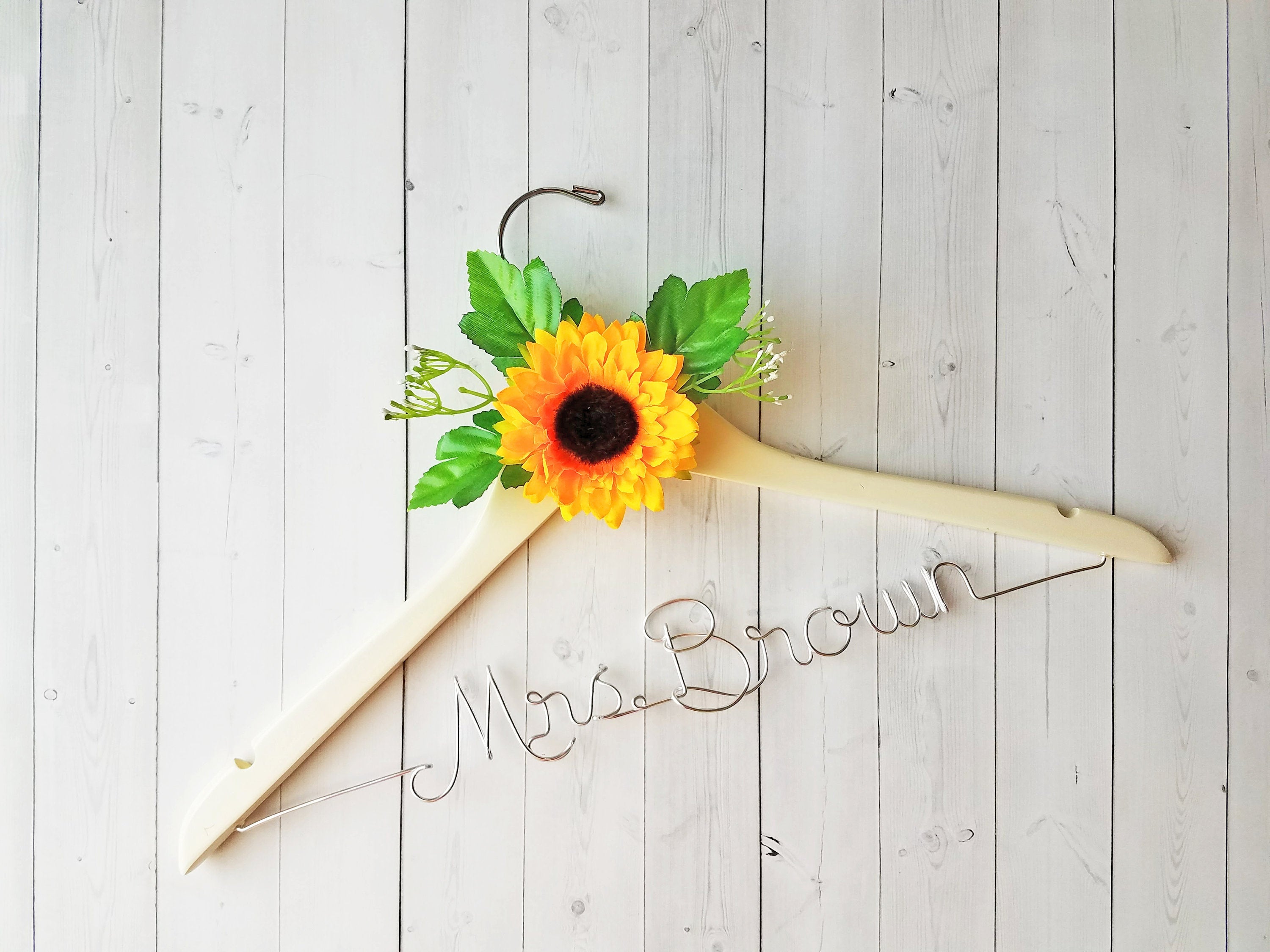 Wedding Hanger With Sunflower