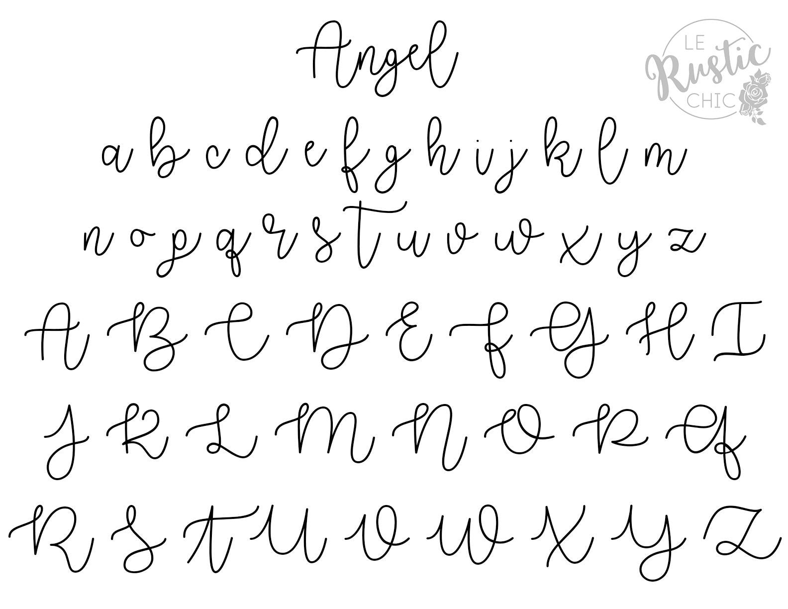 Angel Font Custom Wire Words