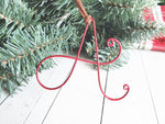 Load image into Gallery viewer, Custom Wire Initial Ornament A

