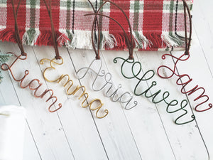 Custom Wire Name Stocking Tag (Aria) – Le Rustic Chic