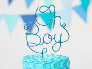 Oh Boy Wire Cake Topper