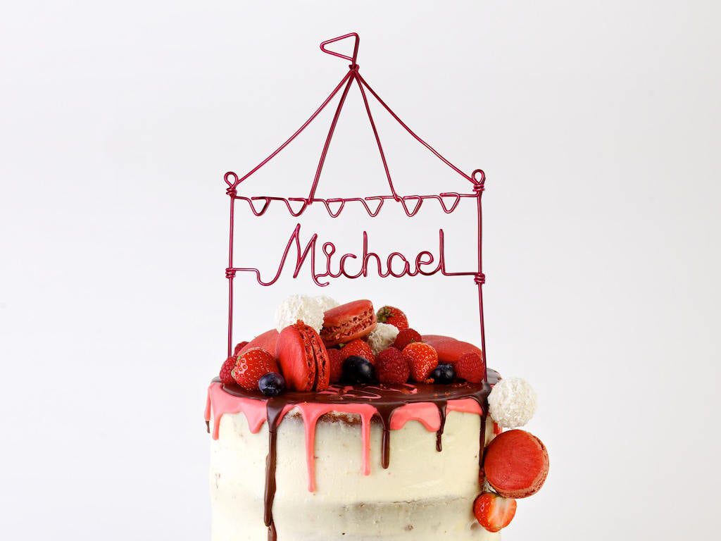 Circus Tent Wire Cake Topper