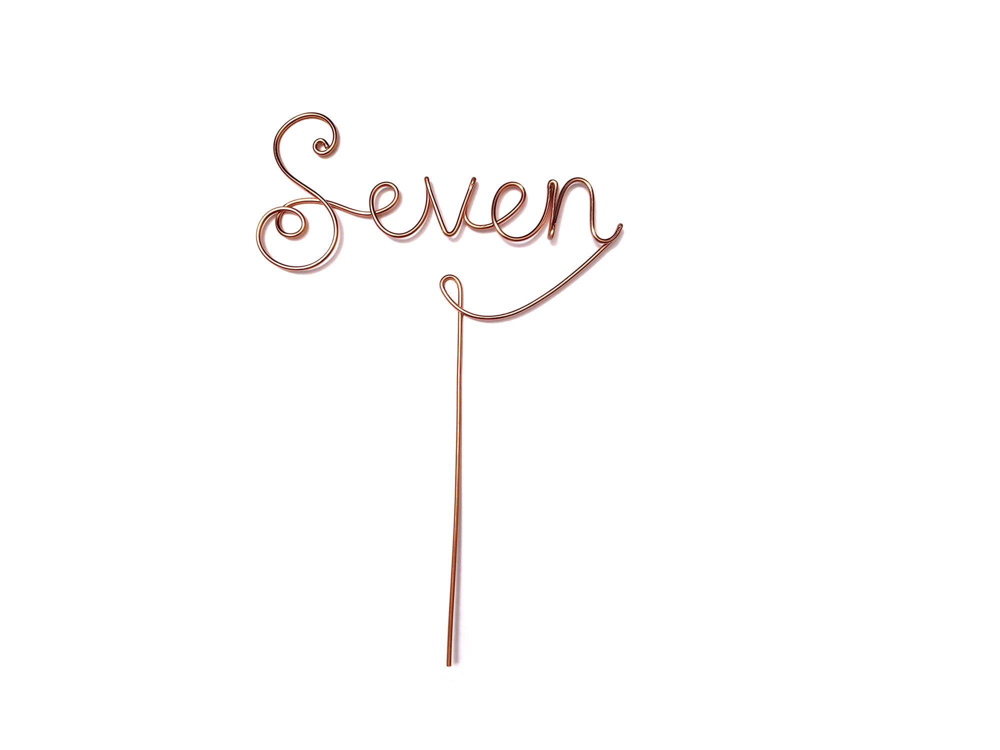 Seven Wire Number Birthday Cake Topper